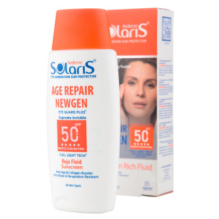 فلوئید ضد آفتاب دارای SPF 50 مناسب پوست دارای چروک سطحی بی رنگ حجم 100 میلی لیتر آردن - 02
