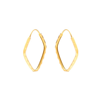 گوشواره حلقه ای طلا 18 عیار زنانه مدل ME1248 مهر گالری - 03