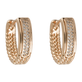 گوشواره حلقه ای نگین دار ژوپینگ کد 012