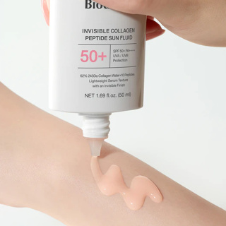 فلوئید ضد آفتاب نامرئی حاوی کلاژن و پپتاید با SPF50 حجم 50 میلی لیتر بایو دنس - 04
