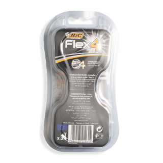خودتراش چهار تیغه مدل Flex4 بلیستر 3 عددی بیک - 01