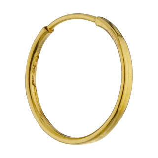 گوشواره طلا 18 عیار دخترانه مدل ME1106 طرح حلقه ای مهر گالری - 01