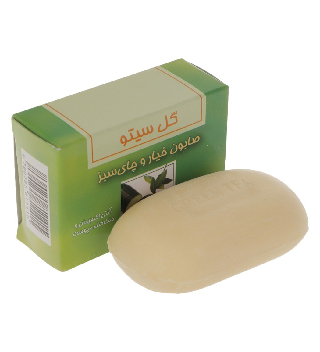 صابون خیار و چای سبز 100گرمی گل سیتو نمای ۲