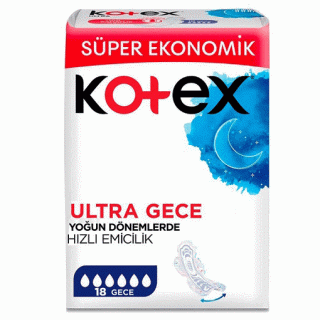 نوار بهداشتی شب مدل ULTRA GECE با قابلیت جذب خیلی بالا بسته 18 عددی