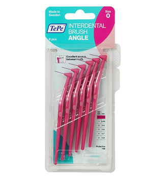 مسواک بین دندانی مدل Angle با برس نرم سایز 0 بسته 6 عددی ته په