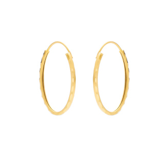 گوشواره حلقه ای طلا 18 عیار زنانه مدل ME1249 مهر گالری - 02