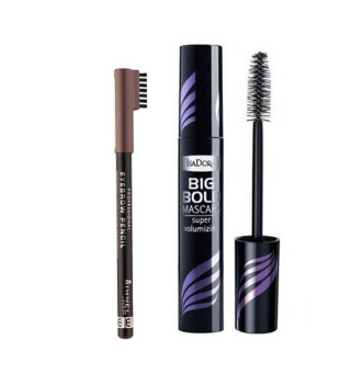 پک مداد ابرو حرفه ای مدل 002 Hazel ریمل لاندن و ریمل حجم دهنده Big Bold ایزادورا