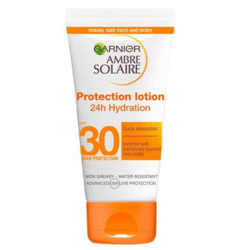 کرم ضد آفتاب بی رنگ گارنیر با SPF30 مناسب برای صورت و بدن حجم 50 میلی لیتر