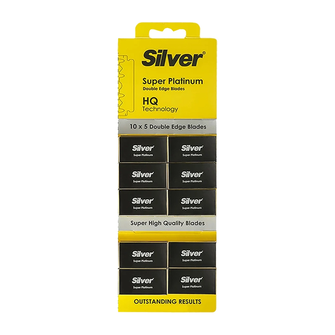 تیغ اصلاح یدک سنتی مدل Super Platinum مجموعه 10 بسته 5 عددی