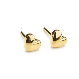 گوشواره طلا 18 عیار مدل میخی قلب طلالند