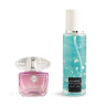 عطر جیبی زنانه مدل Versace Bright Crystal به همراه بادی اسپلش مدل Madam النترا