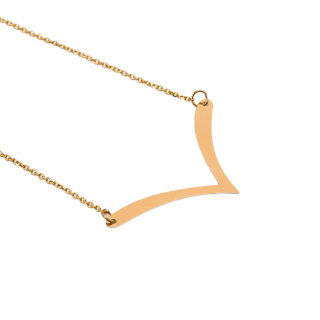 گردنبند طلا 18 عیار زنانه با زنجیر حلقه ای (فلامینگو) مدل MM2183 - 01