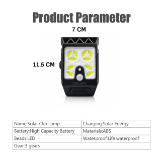 چراغ پارکی خورشیدی سولونیکس مدل کلیپسی کد YX-671C ارسال با رنگ مشکی - 02