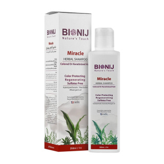 شامپو گیاهی بیونیج مدل Miracle مخصوص مو رنگ شده و کراتینه حجم 250 میلی لیتر - 02