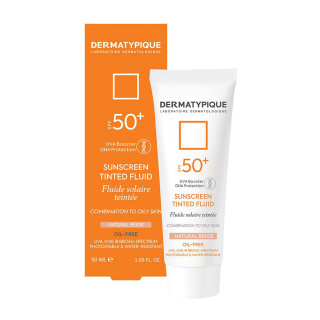 ضد آفتاب رنگی درماتیپیک مدل Tinted Fluid با Spf +50 مناسب پوست چرب حجم 50 میلی لیتر - 01