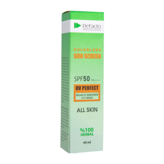 ضد آفتاب بی رنگ مدل Herbal با SPF 50 مناسب انواع پوست حجم 40 میلی لیتر دیفکتو - 01