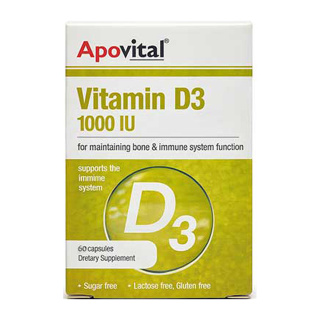 کپسول Vitamin D3 1000 آپوویتال بسته 60 عددی