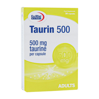 کپسول تائورین 500 میلی گرم بسته 30 عددی یوروویتال