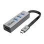 هاب USB C مدل MEDIAHUB C3 با 4 درگاه خروجی