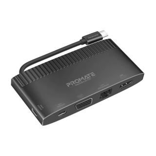 هاب USB C مدل MEDIAHUB C6 با 6 درگاه خروجی پرومیت