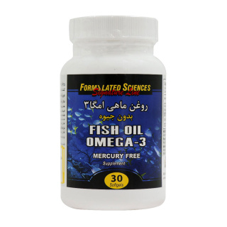 سافت ژل روغن ماهی امگا 3 بدون جیوه بسته 30 عددی فرمولیتد ساینسز