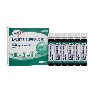 ویال خوراکی ال کارنیتین 3000 میلی گرم با طعم پرتقال بسته 6 عددی یوروویتال