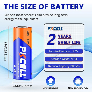 باتری پی کی سل مدل Alkaline 12V 23A MN21 VR22 L1028 مجموعه 20 عددی - 06