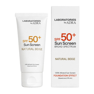 کرم ضد آفتاب پودری بژ طبیعی دارای spf50 حجم 65 میل آدرا - 03