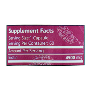 کپسول بیوتین مدل مگا بیت 4500 میکروگرم بسته 60 عددی برونسون - 03