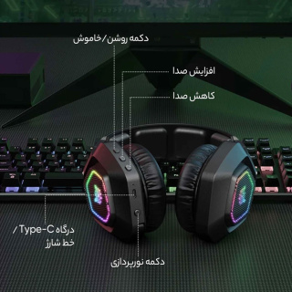 هدست بی سیم مخصوص بازی اونیکوما مدل B100 - 04