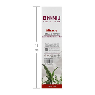 شامپو گیاهی بیونیج مدل Miracle مخصوص مو رنگ شده و کراتینه حجم 250 میلی لیتر - 05