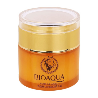 کرم مرطوب کننده صورت مدل Horse Oil مناسب برای انواع پوست وزن 50 گرم بیوآکوا