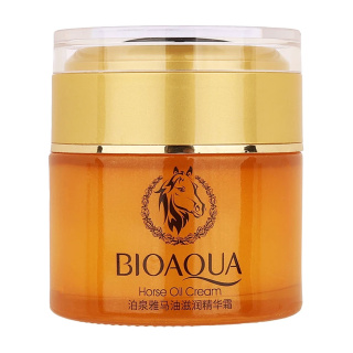 کرم مرطوب کننده صورت مدل Horse Oil مناسب برای انواع پوست وزن 50 گرم بیوآکوا - 01