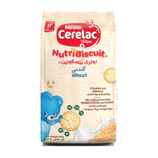 سرلاک گندمی نستله مدل Nutri بیسکویتی وزن 80 گرم