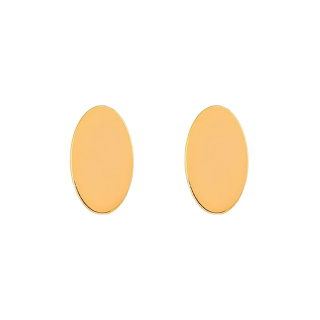 گوشواره طلا میخی بیضی درگونه