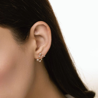 گوشواره طلا مدل صورت فلکی خرداد دفینه - 01