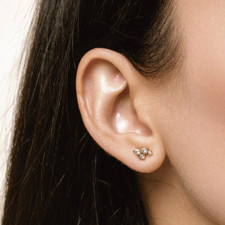 گوشواره طلا مدل صورت فلکی تیر دفینه - 01