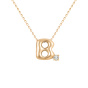 گردنبند طلا حرف B 1.8 گرم