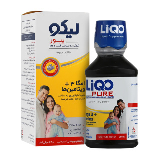 شربت Liqo Pure با طعم میوه های استوایی حجم 250 میلی لیتر ابیان فارمد - 01