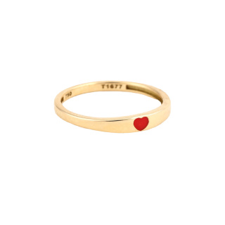 انگشتر طلا مدل حلقه قلب سایز 53 بان - 01