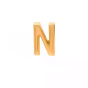 آویز طلا تک حرف N