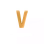 آویز طلا تک حرف V