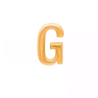 آویز طلا تک حرف G روبی گالری