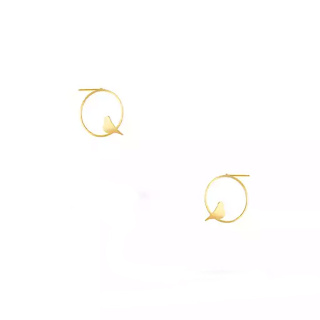 گوشواره میخی طلا آوای پرنده روبی گالری