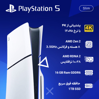 کنسول بازی سونی مدل PlayStation 5 Slim Digital Edition ریجن اروپا سری 2016B - 03