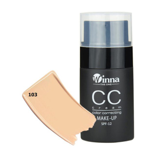 پک آرایشی دوعددی کرم پودرCC شماره 103 و رژلب مایع شماره 411 وینا - 01