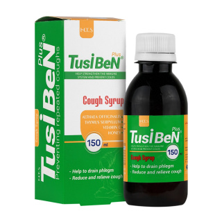شربت سرفه Tusi Ben Plus با طعم لیمو حجم 150 میلی لیتر حکیم تجارت سهند - 01