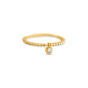 انگشتر طلا 18 عیار زنانه مدل گوارسه تک نگین سایز 54 کد RM330