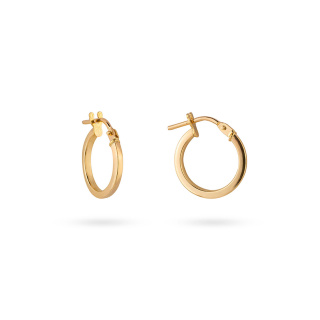 گوشواره طلا 18 عیار زنانه مدل حلقه ساده نازک کوچک کد EMR175 کیا گالری