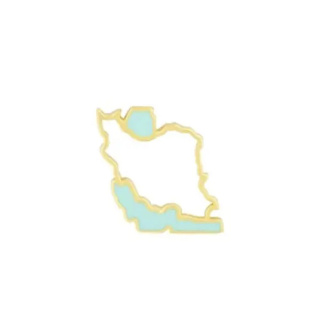 آویز وطن با میناکاری آبی کوچک درریس